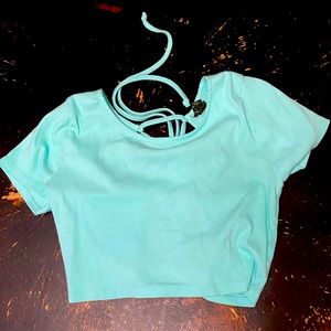 Wild fable blue know cross cross top